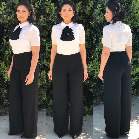 Pants - Black and White Jumpsuit